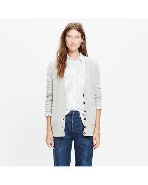 MW University Cardigan Jumper - White