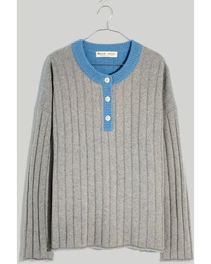 MW Madewell X Donni (Re)Sourced Cashmere-Merino Pullover Jumper - Grey