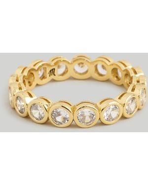 MW The Tennis Collection Bezel Set Crystal Ring - Metallic