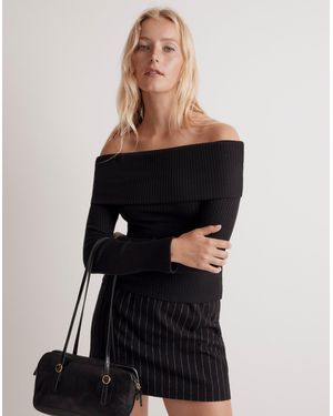 MW Off-Shoulder Long-Sleeve Top - Black