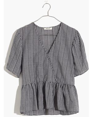 MW Crossover Peplum Top - Blue