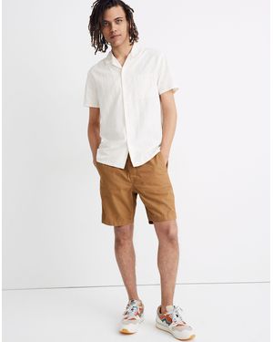 MW Garment-Dyed Twill Drawstring Shorts - White