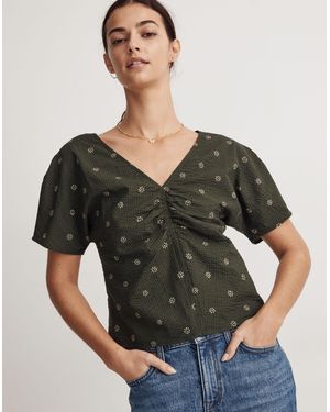 MW Voile Puff-Sleeve Top - Grey