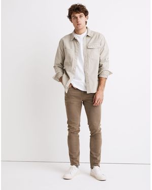 MW Garment-Dyed Athletic Slim Jeans - White