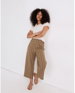 MW Linen-Cotton Huston Pull-On Crop Trousers - Natural