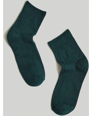 MW Slinky Ribbed Ankle Socks - Blue