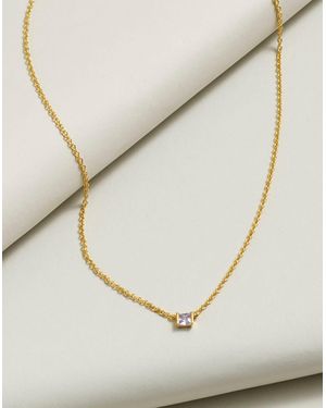 MW Demi-Fine Birthstone Chain Necklace - Metallic