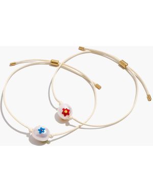 MW Painted Pearl Friendship Bracelet Set - White