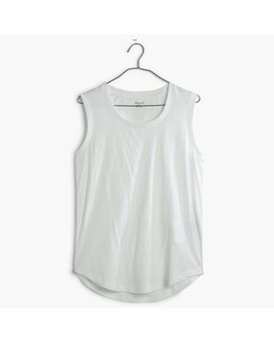 MW Whisper Cotton Crewneck Muscle Tank - White