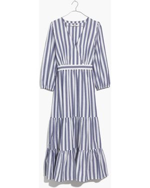 MW Ruffle-Sleeve Tiered Dress - White