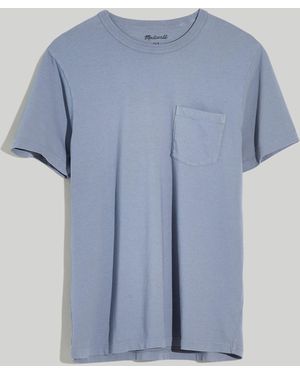 MW Garment-Dyed Allday Crewneck Pocket Tee - Blue
