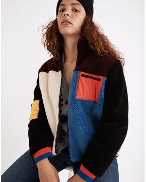 MW Kule Fleece Beanie Colourblock Jacket - Blue
