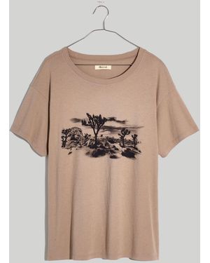 MW Plus Joshua Tree Softfade Cotton Oversized Tee - Natural