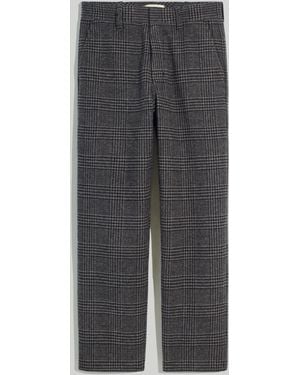 MW Baggy Straight Wool-Blend Trousers - Blue
