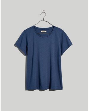 MW Drapey Crewneck Tee - Blue