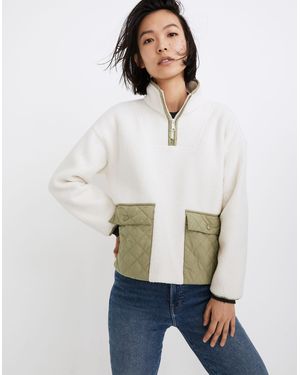 MW (Re)Sourced Fleece Quilted-Pocket Popover Jacket - White