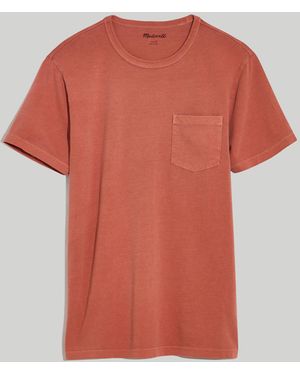 MW Garment-Dyed Allday Crewneck Pocket Tee - Orange