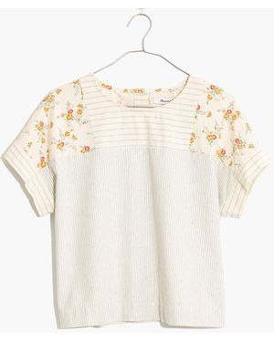 MW Madewell X The New Denim Project&Reg; Patchwork Top - White