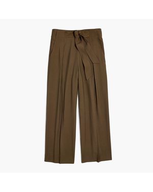 MW Mitford Tie-Front Wide-Leg Trousers - White