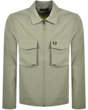 Fred Perry Ripstop Pocket Overshirt - Green