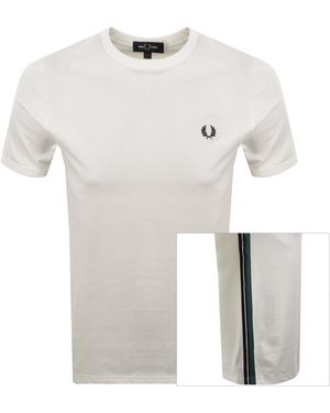 Fred Perry Stripe Tape T Shirt - White