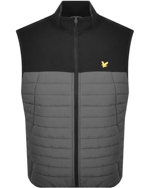 Lyle & Scott Fleece Hybrid Gilet - Black