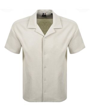 BOSS BUSINESS Boss Lars Short Sleeve Shirt - Natural