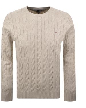 Tommy Hilfiger Cable Knit Jumper - Natural