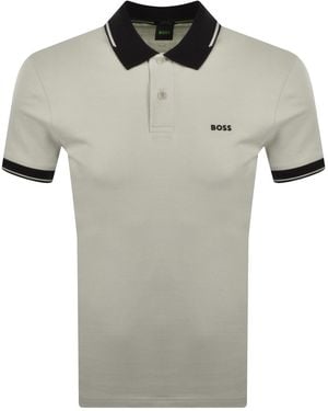 BOSS Boss Network Paule Polo T Shirt - Grey