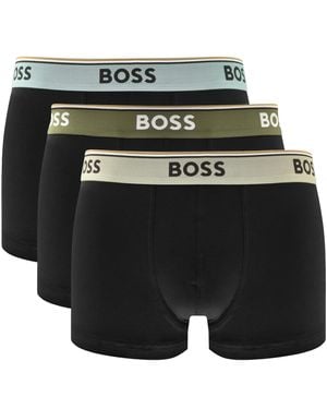 BOSS BUSINESS Boss Underwear 3 Pack Trunks - Black