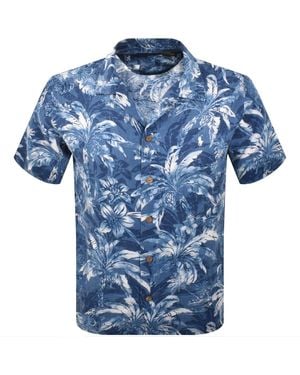 Ralph Lauren Linen Short Sleeve Shirt - Blue