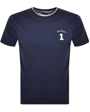 Hackett Heritage Number T Shirt Ink - Blue