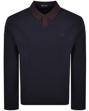 Fred Perry Jacquard Polo Shirt - Blue