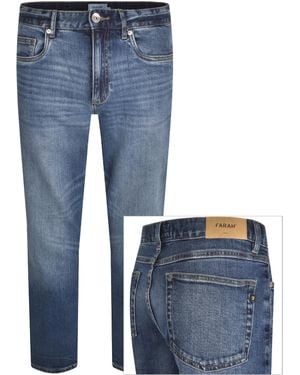 Farah Farah Elm Mid Wash Slim Fit Jeans - Blue