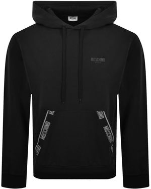 Moschino Active Logo Tape Hoodie - Black