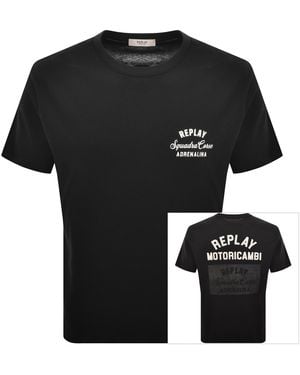 Replay Graphic T Shirt - Black