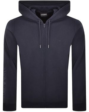 Armani Emporio Lounge Full Zip Hoodie - Blue