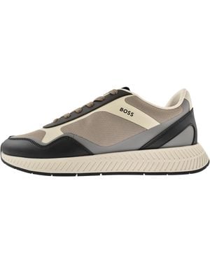 BOSS BUSINESS Boss Titanium Runn Trainers - Grey