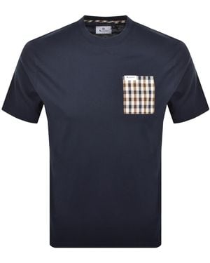 Aquascutum Active Iconic Patch Pocket T Shirt - Blue