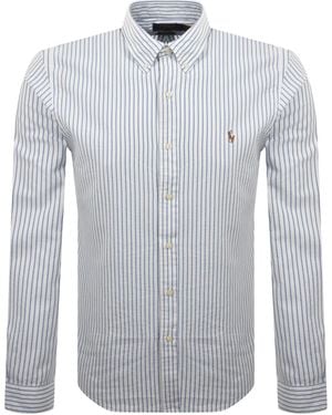 Ralph Lauren Long Sleeve Stripe Shirt - Blue