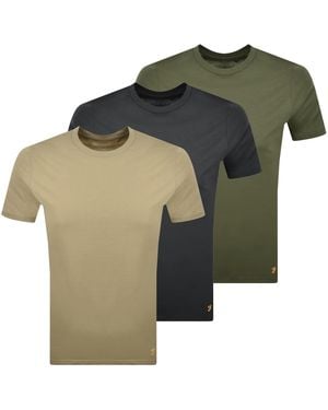 Farah Farah Cerny 3 Pack T Shirts - Green