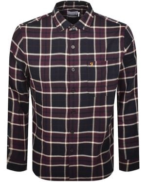 Farah Farah Christian Overshirt Bordeaux - Blue