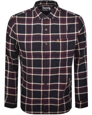 Farah Farah Christian Overshirt Bordeaux - Blue