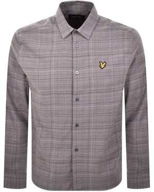 Lyle & Scott Flannel Long Sleeve Shirt - Grey
