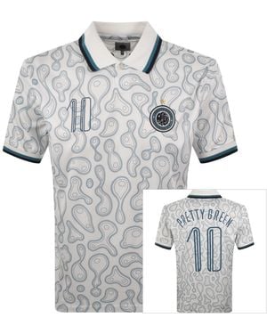Pretty Green Outro Football Polo T Shirt - Grey