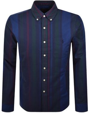 Ralph Lauren Stripe Long Sleeve Shirt - Blue