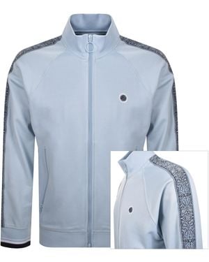 Pretty Green Eclipse Paisley Tape Track Top - Blue