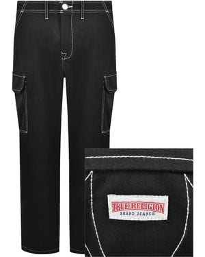 TRUE RELIGION Big T Cargo Trousers Jet - Black