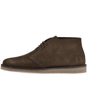 Fred Perry Hawley Suede Shoes - Brown