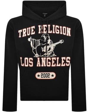 TRUE RELIGION Mesh Print Hoodie - Black